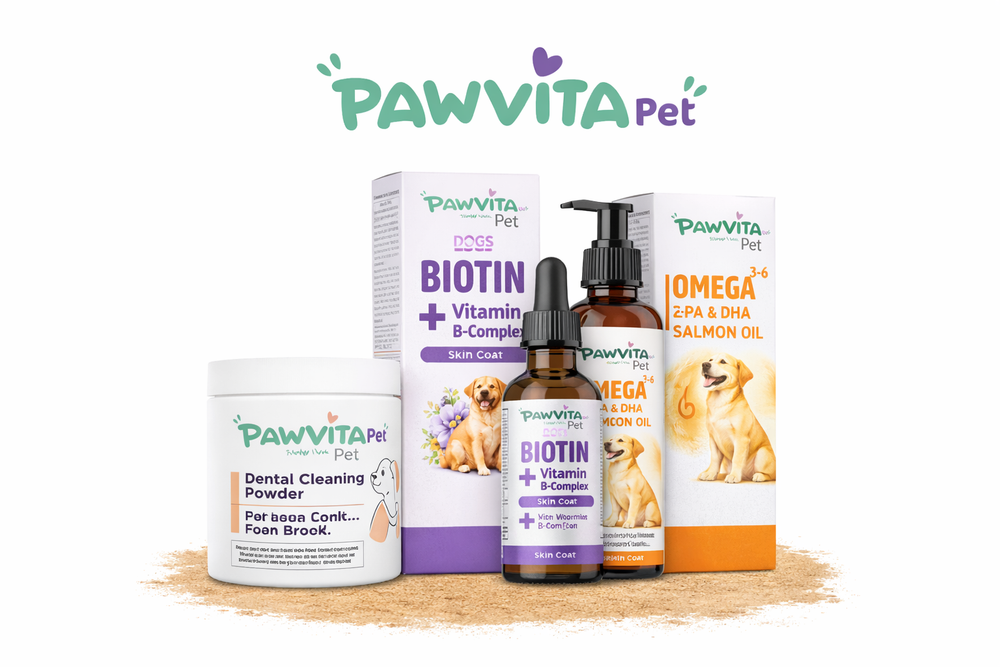 PawVitaPet Köpek Bakım Seti, Diş Sağlığı - Deri & Tüy Desteği - Omega Gücü Hepsi Bir Arada Günlük Tam Bakım Paketi 🐾