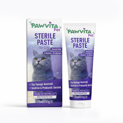 PawVitaPet Kedi Malt Macunu – Tüy Dökülmesini Azaltan, Tüy Yumağı ve Kusma Önleyici Multivitamin Takviyesi (100 gr)