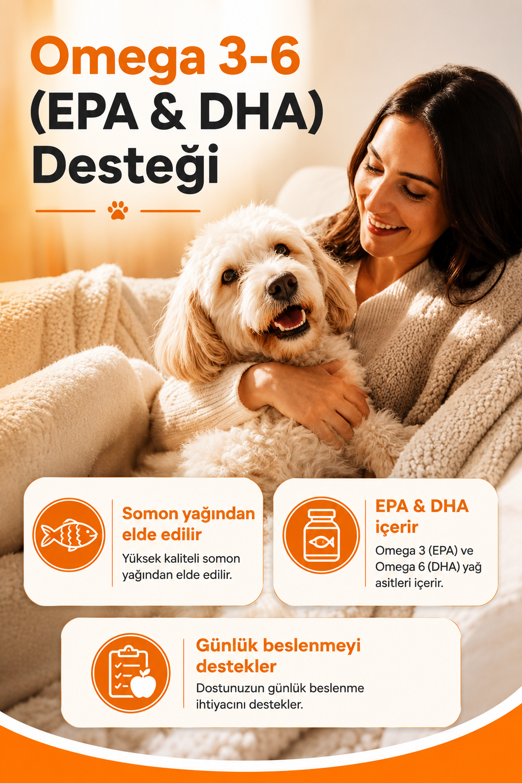 PawVitaPet Köpekler İçin Somon Yağı Omega 3-6 (EPA & DHA) – 200 ml