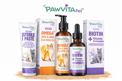 PawVitaPet Kedi Bakım Seti, Deri & Tüy Desteği - Omega Gücü Hepsi Bir Arada Günlük Tam Bakım Paketi 🐾